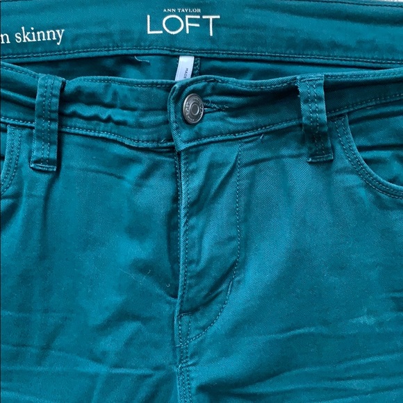 LOFT modern skinny spruce green pants - Picture 3 of 5